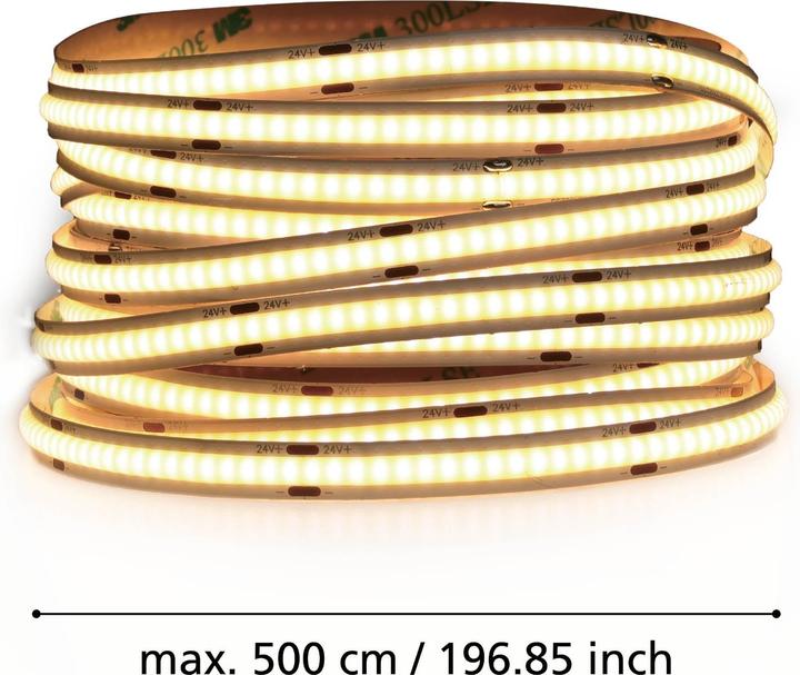 Immagine prodotto EGLO 900575 COB STRIPE LED Striscia LED 40W Bianco caldo (Bianco caldo, 500 cm, Interno)