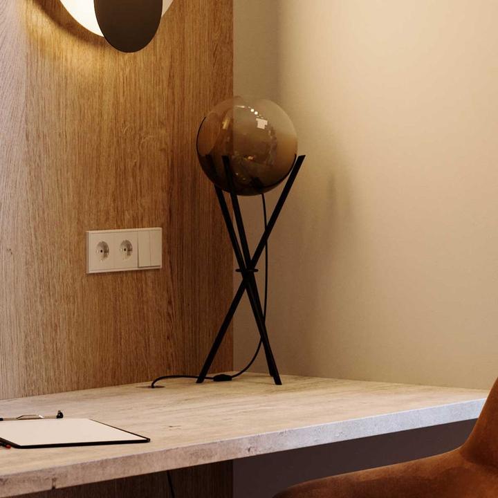 Actual product image s.luce Orb glass table lamp tripod 20cm (E27)