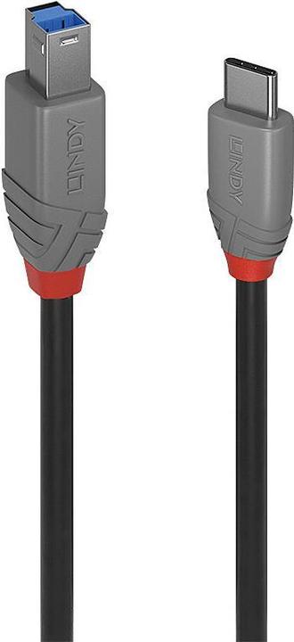 Image du produit Lindy Câble USB 3.2 type C vers B, Anthra Line (3 m, USB 3.2 Gen 1)