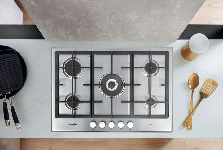 Actual product image Whirlpool GMR 7522/IXL Cooktop Stainless steel Built-in Gas 5 Cooker(s)