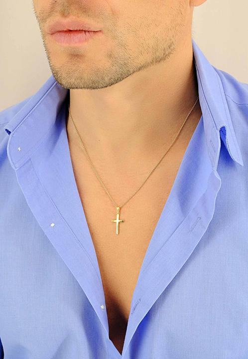 Image du produit Muau Pendant cross yellow gold 750, 26x12mm (Or jaune 750/18K)