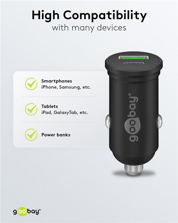 Produktbild Goobay Dual USB Auto Schnellladegerät