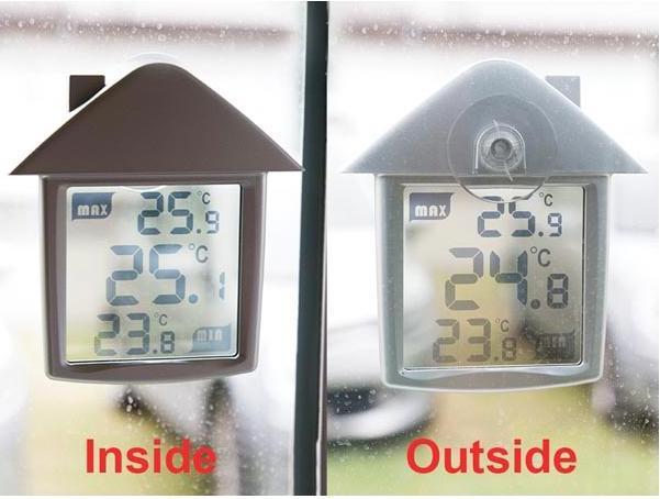 Actual product image Perel Transparent Window Thermometer With Min/Max Temperatures