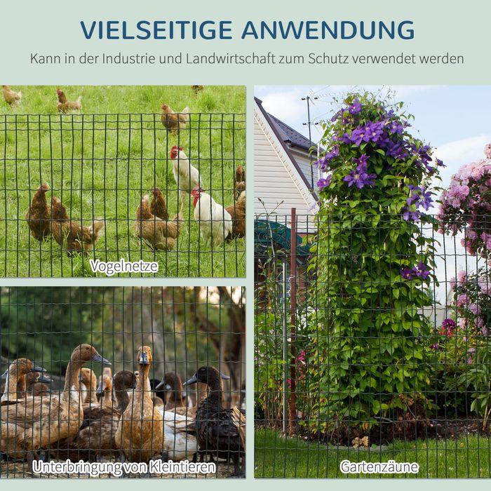 Produktbild Swisshandel24 Maschendraht Hundezaun Geflügelzaun Geflügelnetz Hühnerzaun Hütezaun Drahtgitter Gartenzaun Volieren