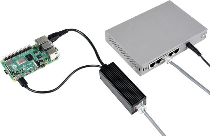 Actual product image WaveShare POE USB-C splitter 5V/5A 25W IEEE 802.3af