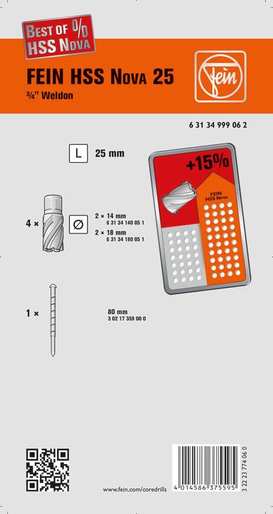 Produktbild Fein Kernbohrer-Set 63134999062 1 S (2.0 Millimeter)