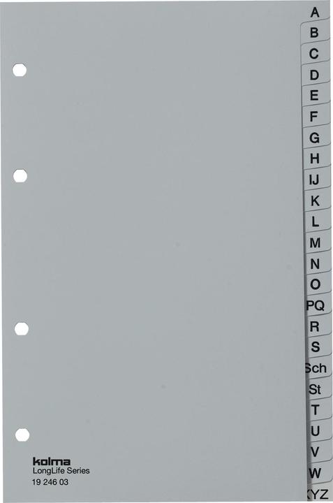 Immagine prodotto Kolma Registro A5 XL alto superforte A-Z 24 pezzi grigio
