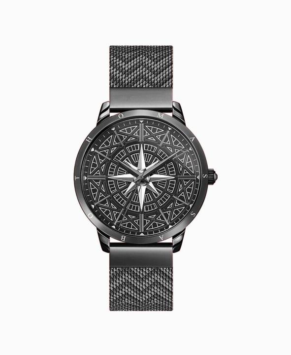 Immagine prodotto Thomas Sabo Orologio da uomo Spirit Cosmos Compass Black (Orologio da polso analogico, 41 mm)