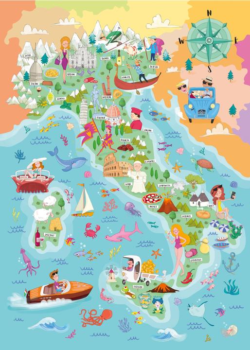 Produktbild Ravensburger Map of Italy (125 Teile)
