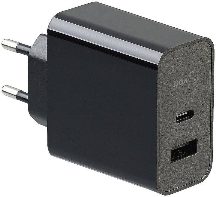 Revolt Adaptateur secteur USB à 2 ports de 65 watts (65 W)