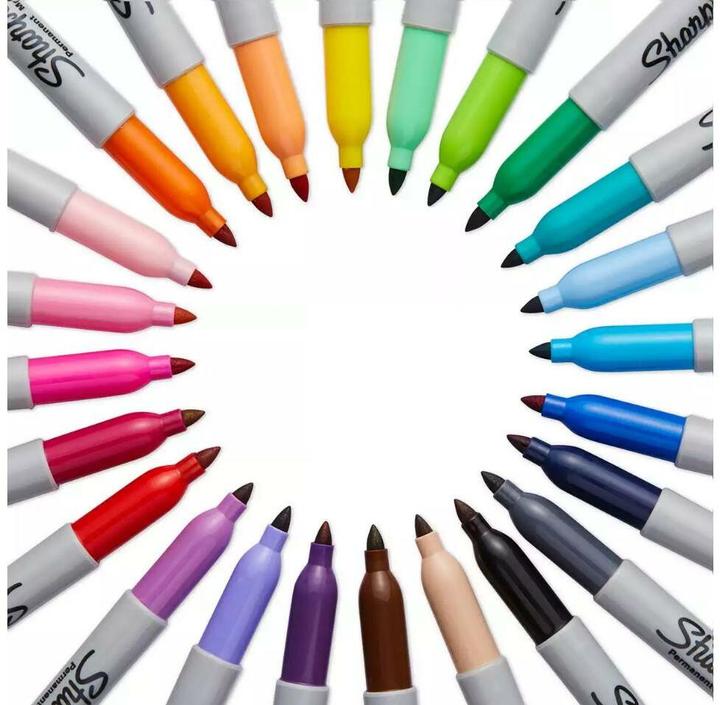 Actual product image Paper Mate Permanent marker sharpie, fine, round, blå (Blue, 0.90 mm, 1 x)