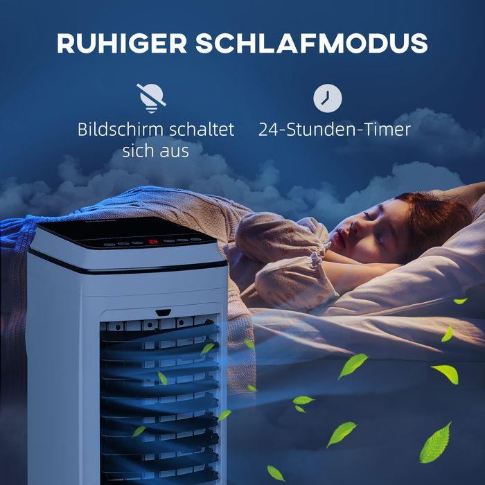 Produktbild Swisshandel24 3 in 1 Mobile Klimaanlage mit Luftbefeuchtung Wasserkühlung 4L für 20  Weiss (20 m²)
