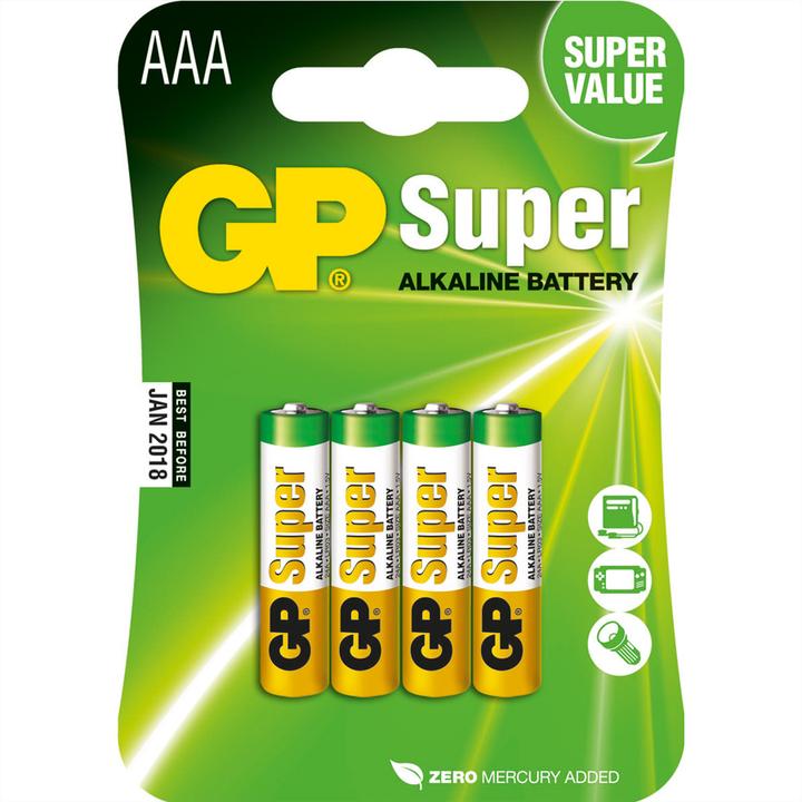 Produktbild GP Batteries Super Alkaline (4 Stk., AAA, 2400 mAh)
