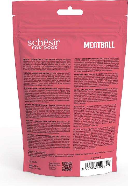 Actual product image Schesir Dog Snack Meatball Beef, 6x225g (Adult, 1 pcs., 300 g)