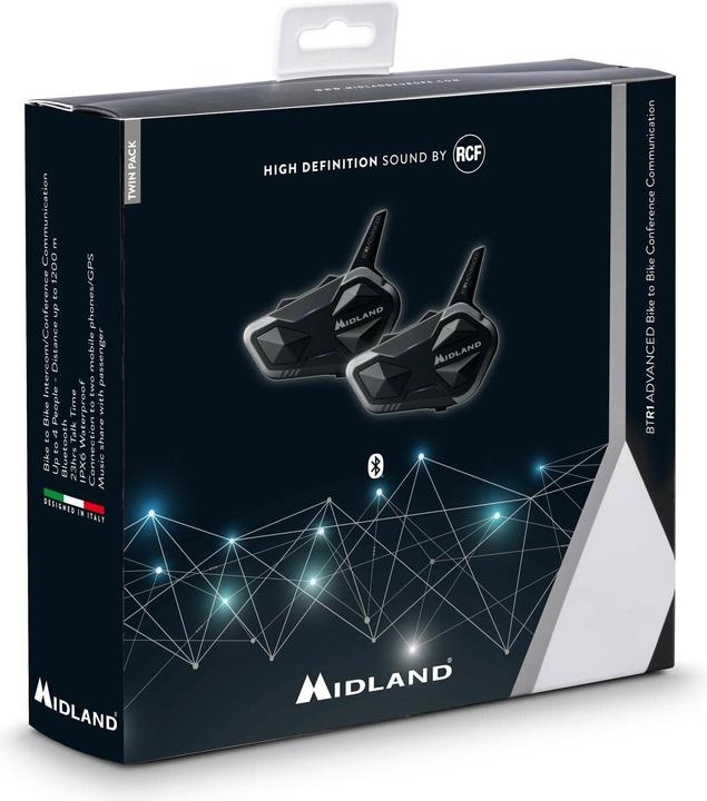 Produktbild Albrecht Midland BTR1 Advanced BT-Headset Motorradhelme Doppelset (2er Set)