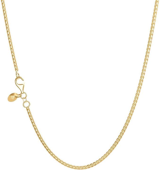 Image du produit Seinerzeit Chaîne de boîte plaquée or 1,3 mm 90 cm (Argent 925)