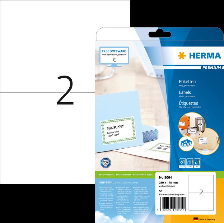 Produktbild HERMA Versandetiketten A4
