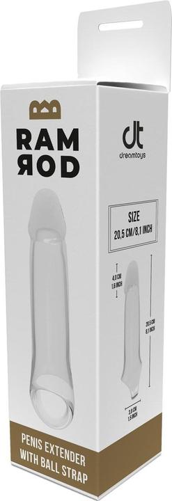 Produktbild Dreamtoys Dream Toys Ramrod 19,3 cm Extender With Ball Strap Clear