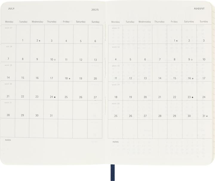 Produktbild Moleskine Notizkalender (A6, Pocket, Englisch)