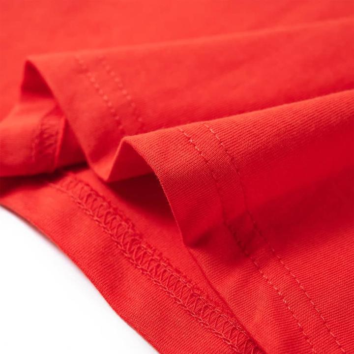Image du produit VidaXL T-shirt manches longues enfant rouge 140,Composition : 100 % coton,Couleur (140)