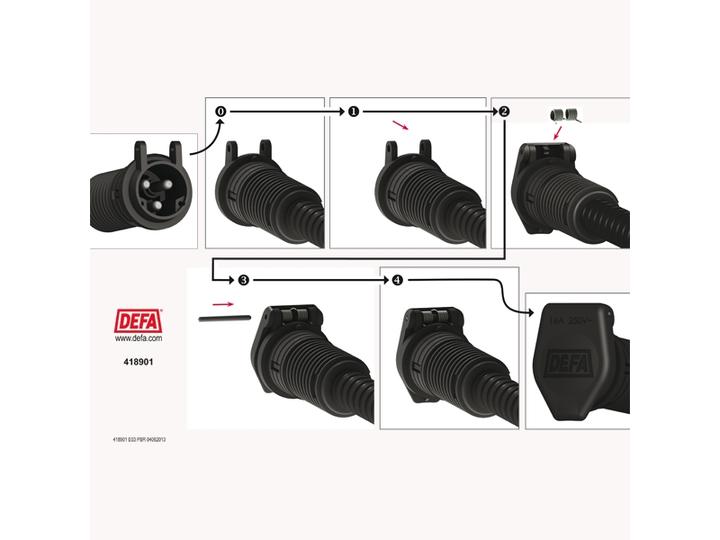 Actual product image Defa Cover and spring for MiniPlug input cable