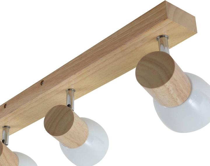 Produktbild Lindby Holz-Deckenlampe Thorin, vierflammig (E14)