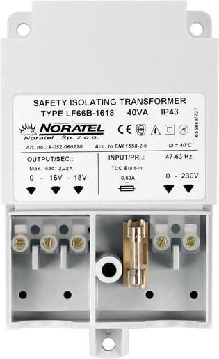 Image du produit Satel TRANSFORMATEUR 230V/18V DC 40VA/TR40VA