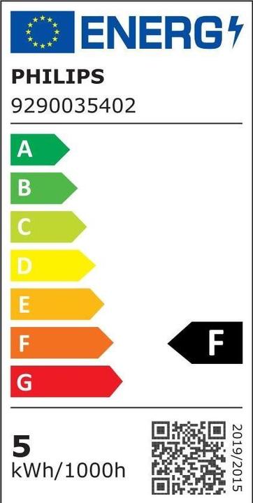 Energie-Label Philips LED Lampe (E27, 4.90 W, 470 lm, 2 x, F)