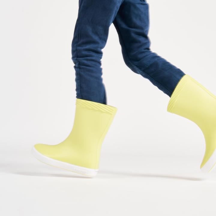 Actual product image Tribord Rubber boots rain boots children sailing 100 yellow (21)