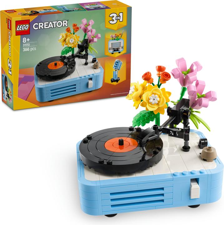 Image du produit LEGO Plattenspieler mit Blumen (31172, LEGO Creator Expert)