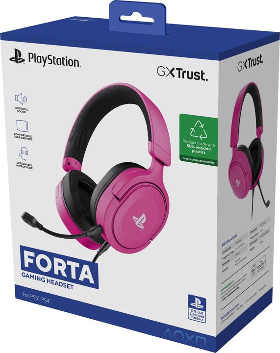 Image du produit Trust GXT498P FORTA CASQUE PS5 ROSE (Filaire)