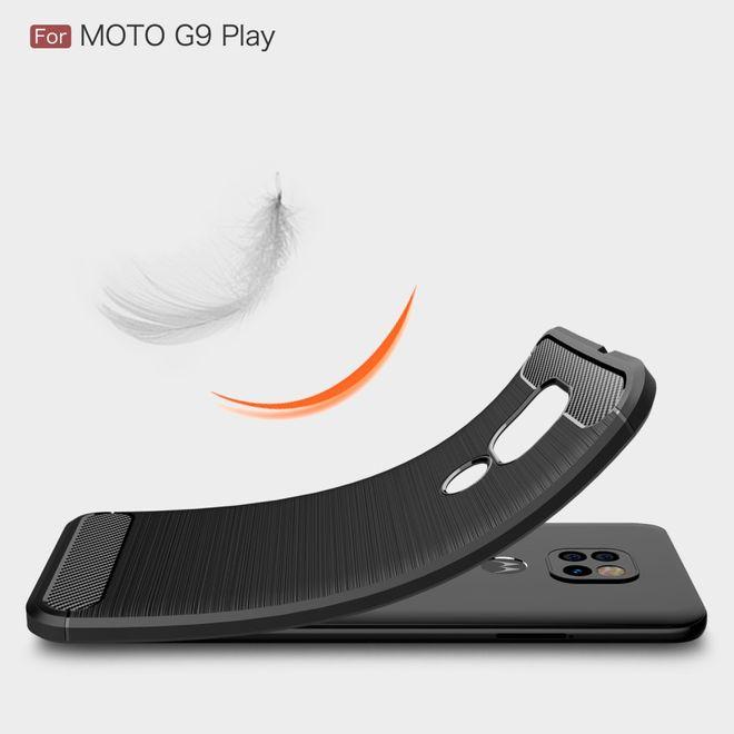 Productafbeelding MU Style Koolstofvezel TPU Softcase-serie (Motorola Moto G9 Play)