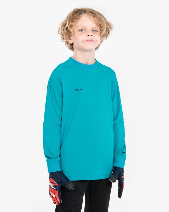 Immagine prodotto Kipsta Maglia da portiere di calcio per bambini - F100 turchese (8, 9, 10)