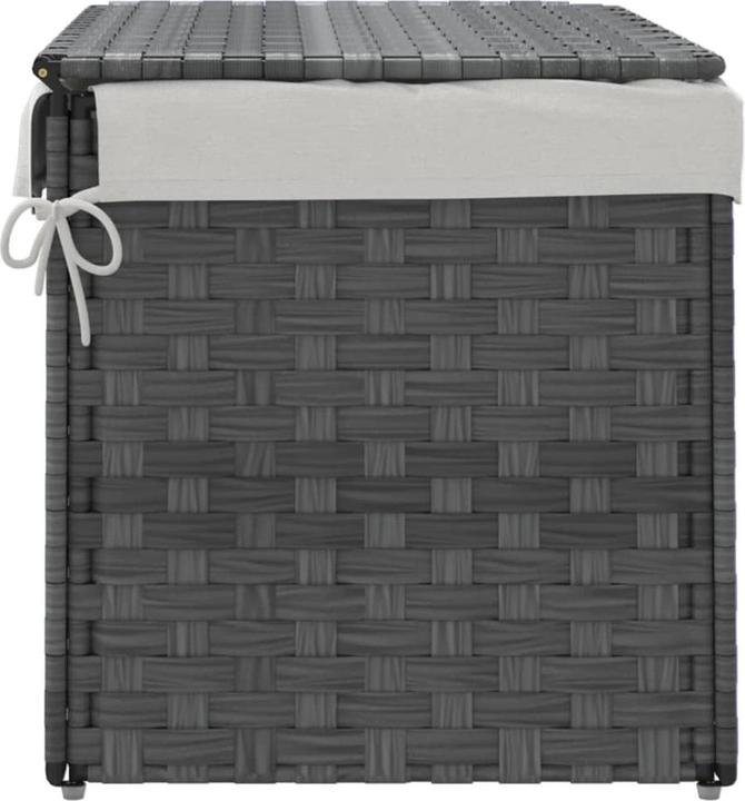 Actual product image VidaXL Laundry basket with lid Grey 55.5x35x34 cm Poly