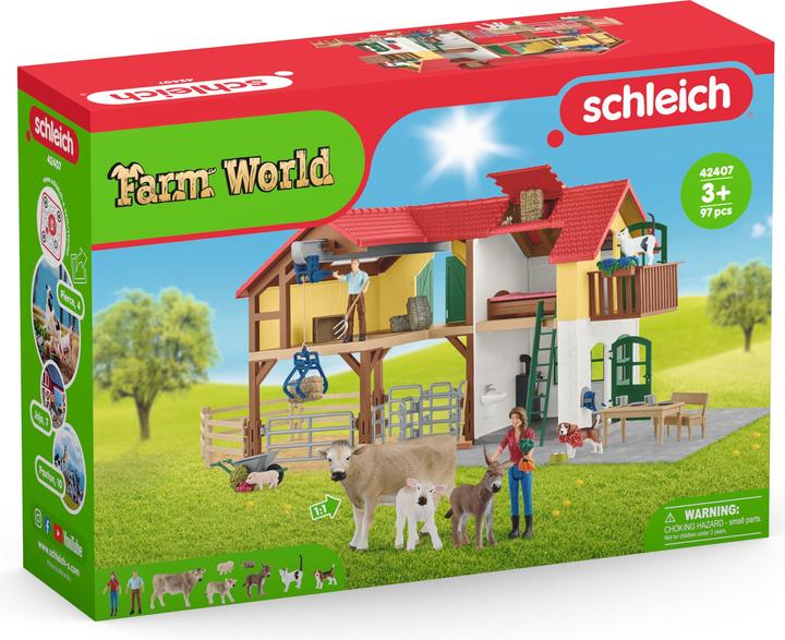 Actual product image Schleich Farmhouse with stable and animals