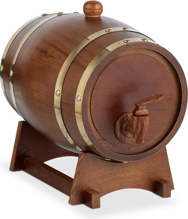 Actual product image Relaxdays Wooden barrel