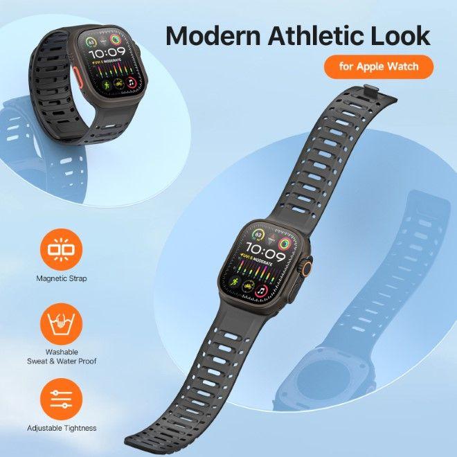 Produktbild Dux Ducis CS Armband (49 mm, 45 mm, 46 mm, 44 mm, 42 mm, Magneten, Silikon, Aluminium, Apple Watch Series 5, Apple Watch Series 4, Apple Watch Series 3, Apple Watch Ultra 2, Apple Watch SE (2022/2023), Apple Watch Series 6, Apple Watch Ultra, Apple Watch Series 10, Apple Watch SE, Apple Watch Series 8)