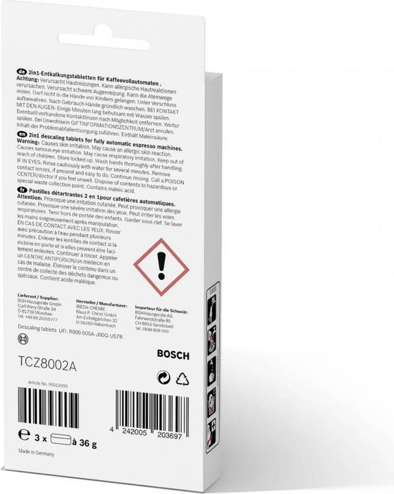Image du produit Bosch Hausgeräte TCZ 8002 A