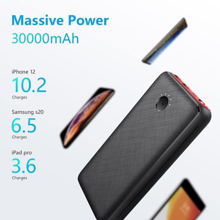 Image du produit Jiga Chargeur portable (30000 mAh, 10.50 W, 111 Wh)