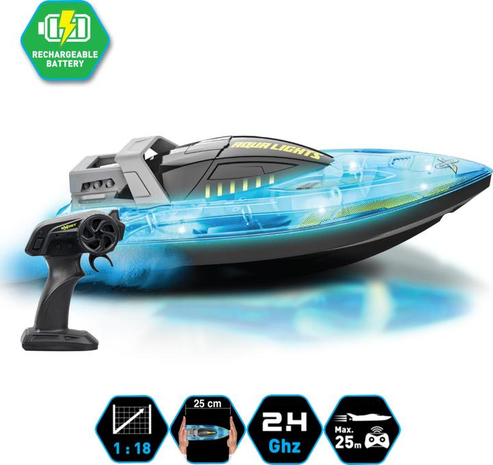 Actual product image Silverlit Exost Boat Aqua Lights, 2.4 GHz