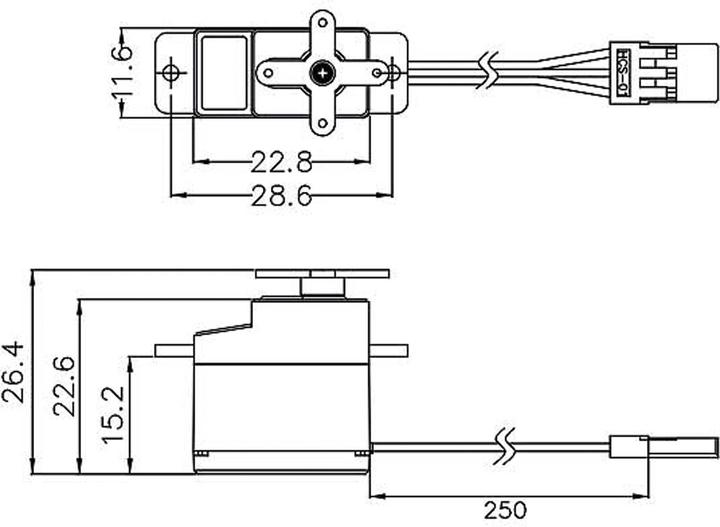 Produktbild Hitec hs-53 (6v/2kg/0,11s) analog super economy feather uni servo
