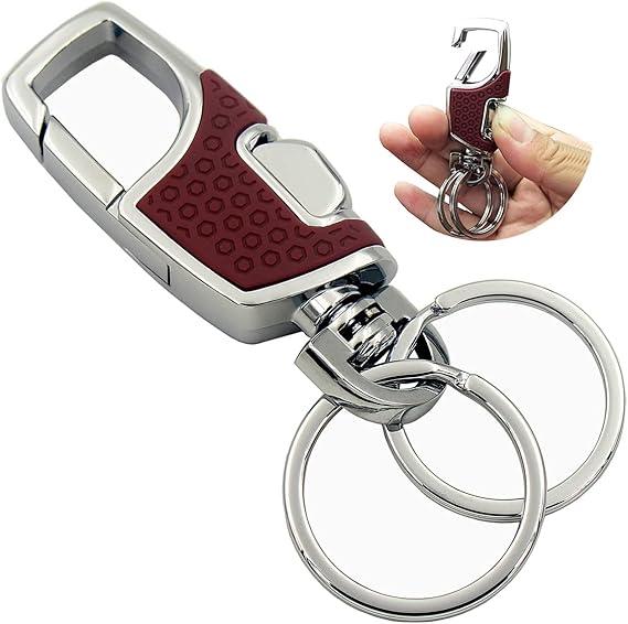 Actual product image Swissdetector Elegant, sturdy key ring - Red