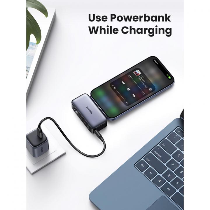 Produktbild Ugreen 5000mAh Power Bank with Built-in USB-C Connector (5000 mAh, 22.50 W, 18 Wh)