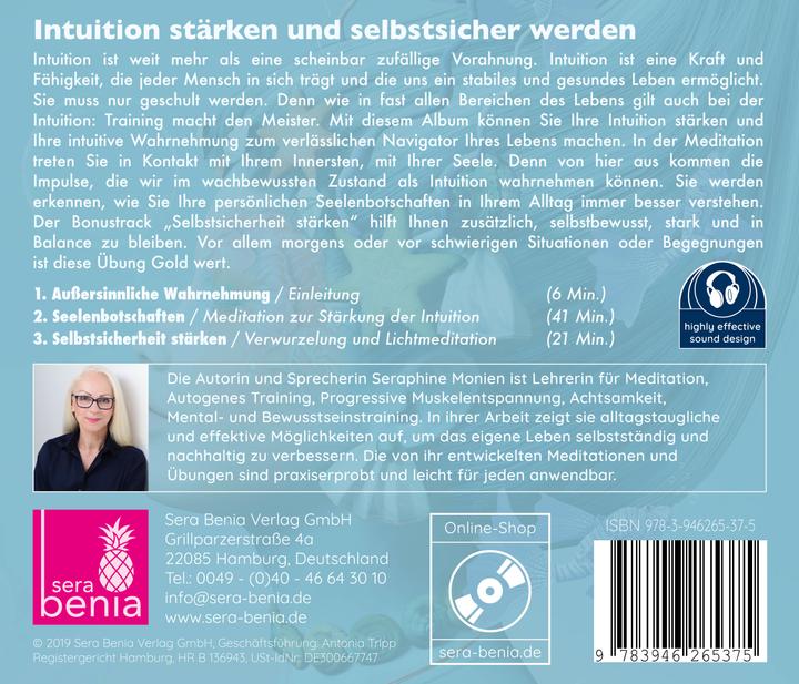 Produktbild Intuition (Meditationen für eine starke innere Führung) – Intuition stärken, selbstsicher werde (Seraphine Monien, Deutsch)