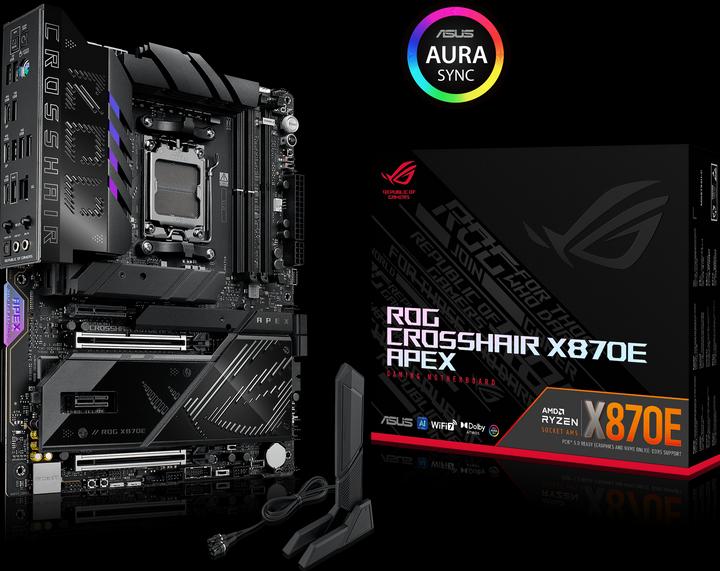 Actual product image ASUS Rog Crosshair X870e Apex (AM5, AMD X870, ATX)