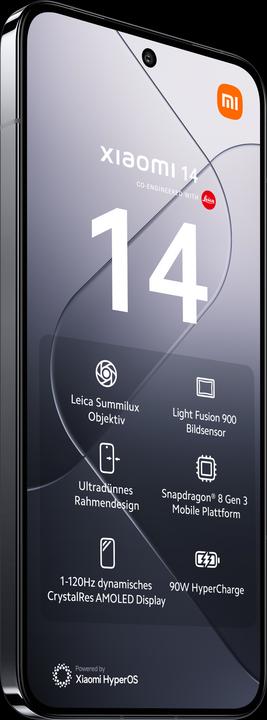 Actual product image Xiaomi 14 (512 GB, Black, 6.36", Dual SIM, 50 Mpx, 5G)