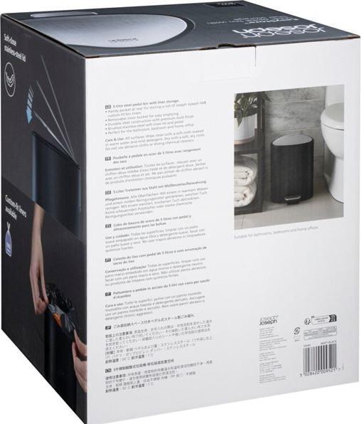 Actual product image Joseph Joseph EasyStore 5 litre bathroom bucket with pedal black matt (5 l)
