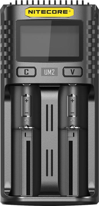 Nitecore UM2 USB charger (1 pcs., 14500, 16340, 18650, 26650, Chargers without battery)