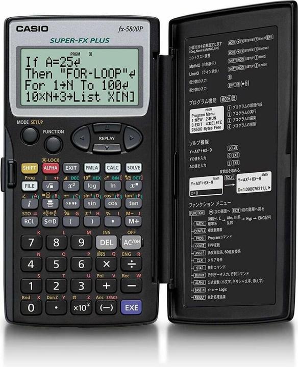 Actual product image Casio FX 5800 P (Batteries)