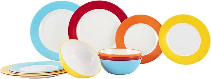 Frankana Geschirrset Colour Line12-teilig, bunt